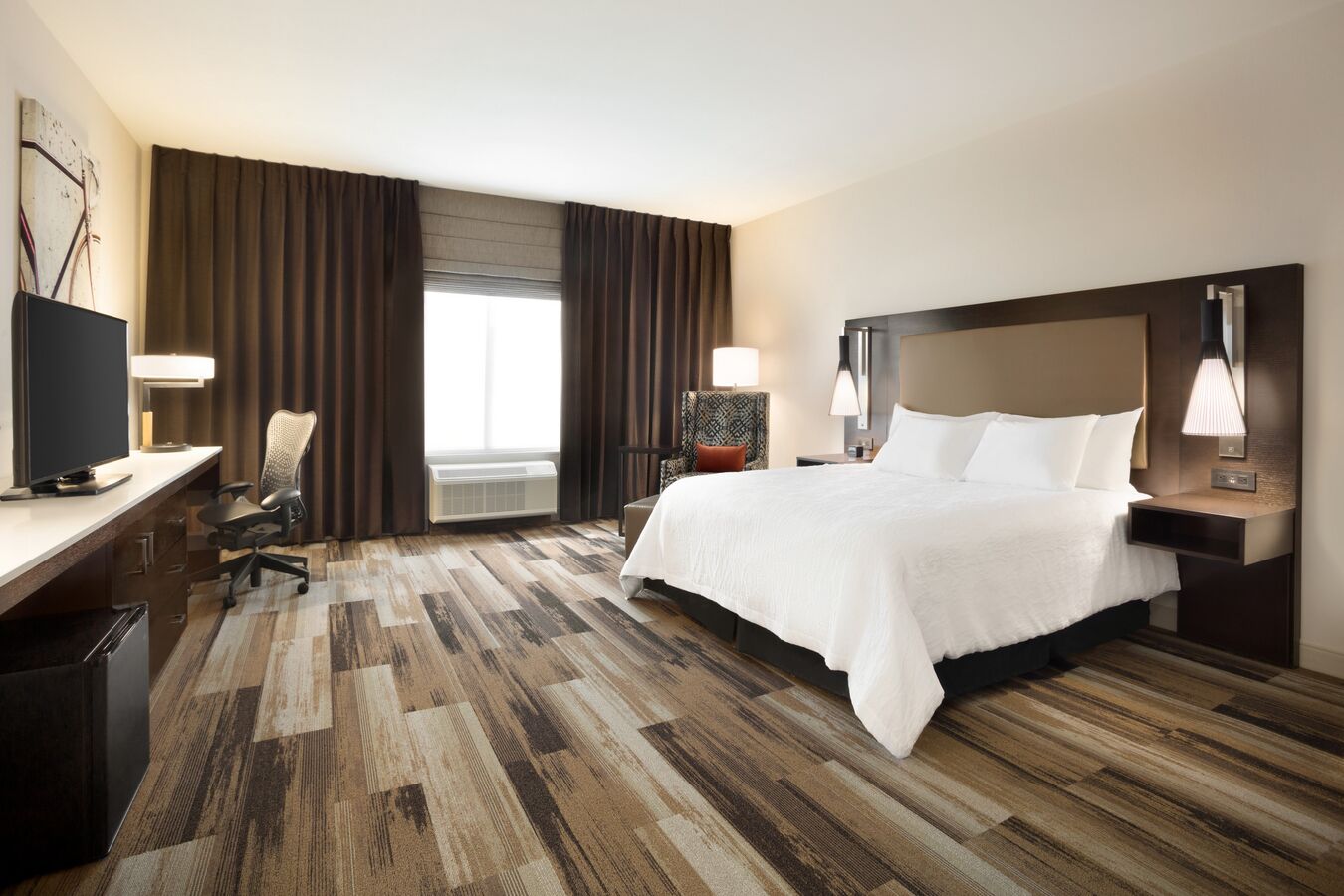 King Bed in Accessible Room with HDTV and Work Desk