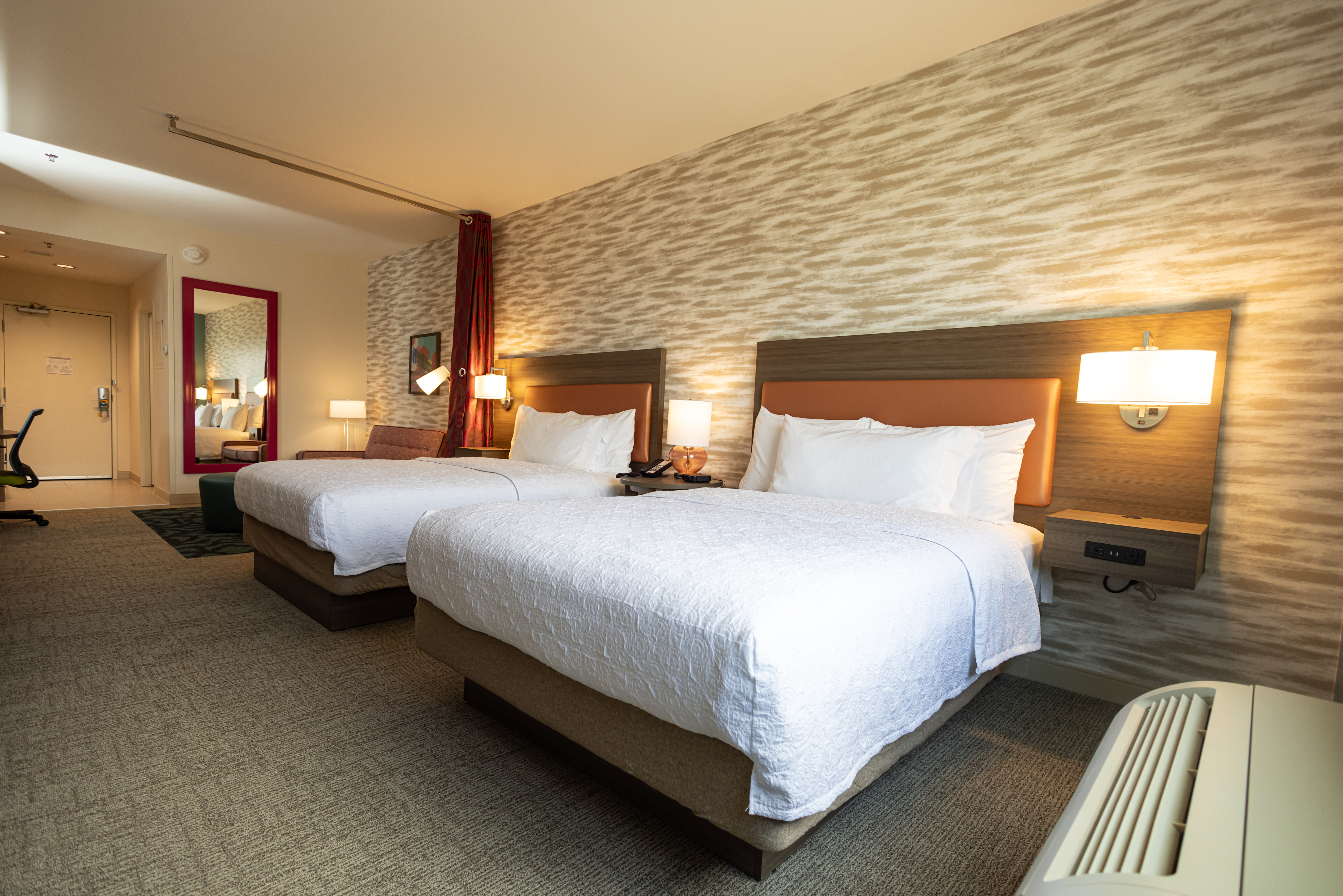 Suite with two beds.