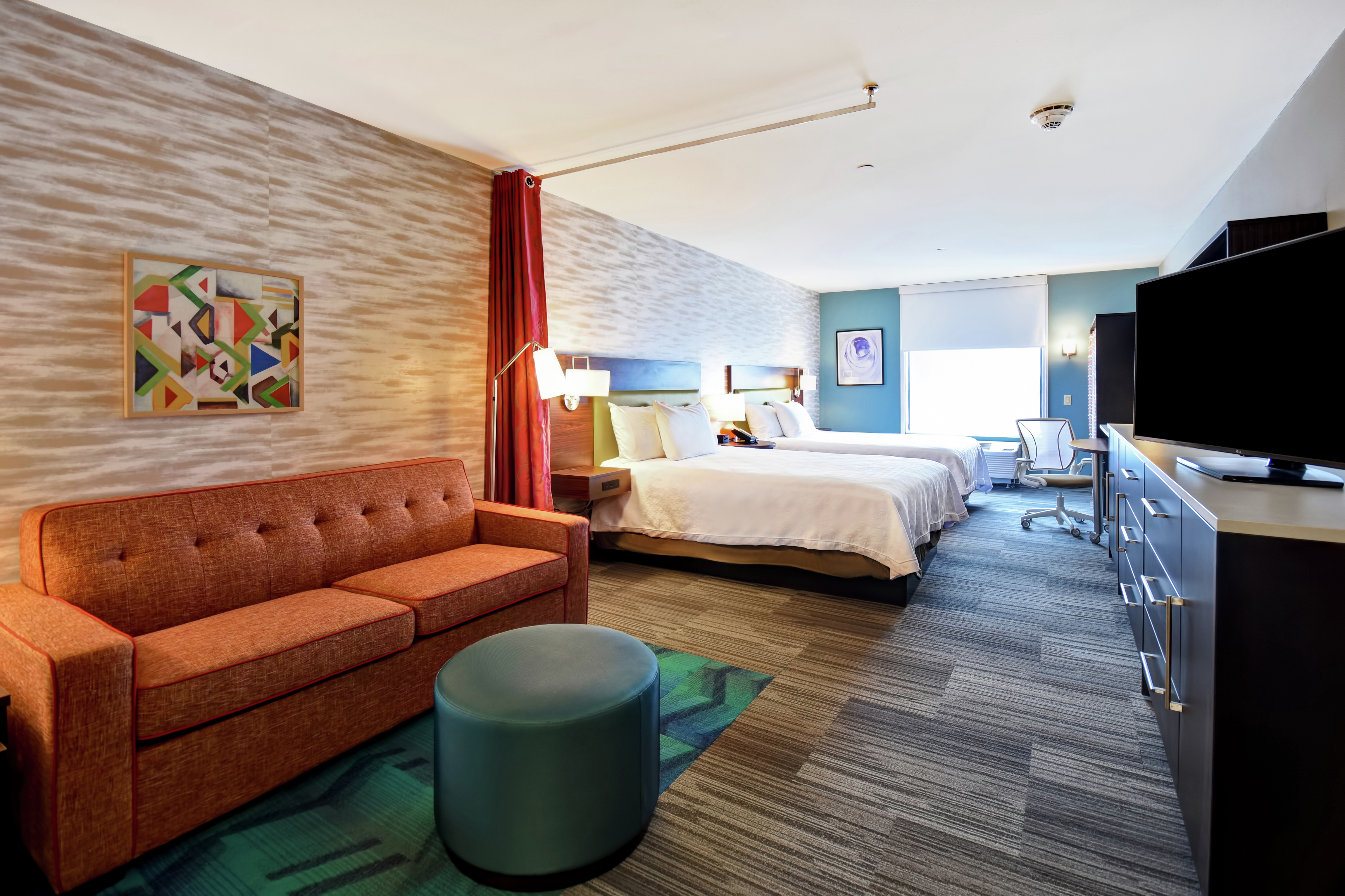 Suite bedroom and lounge area