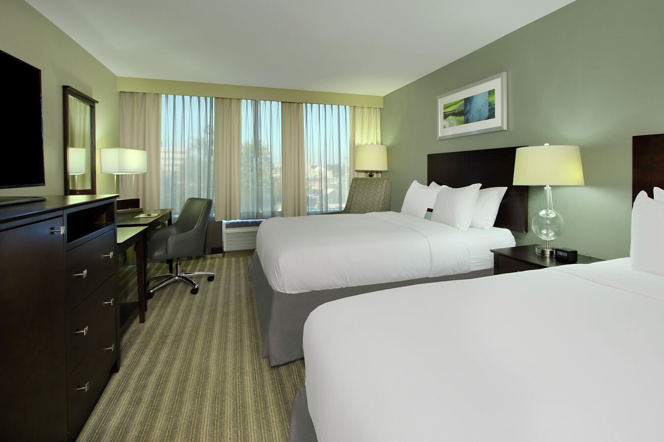 Double Queen Guest Room with Desk and TV