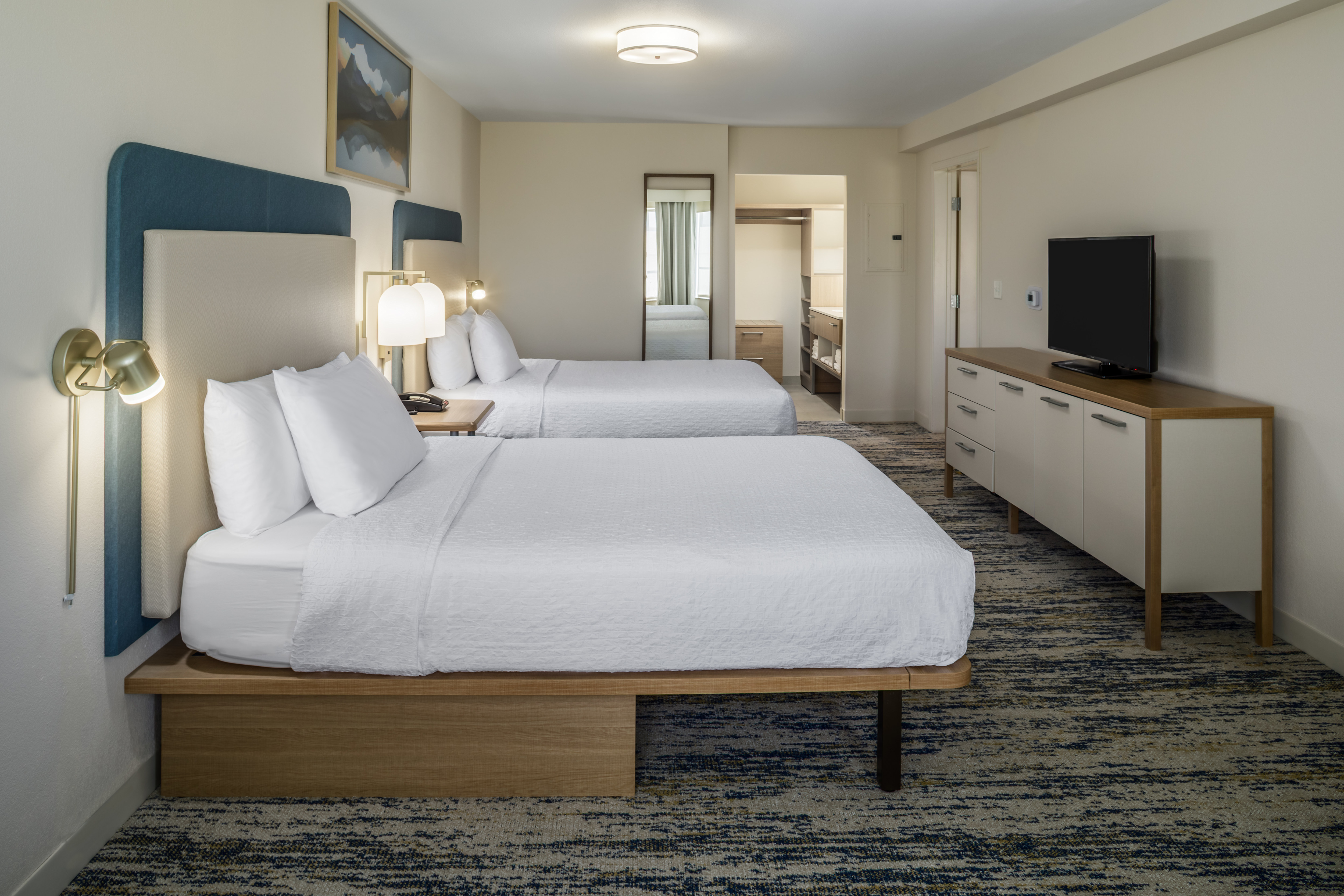 Two Queen beds and a TV