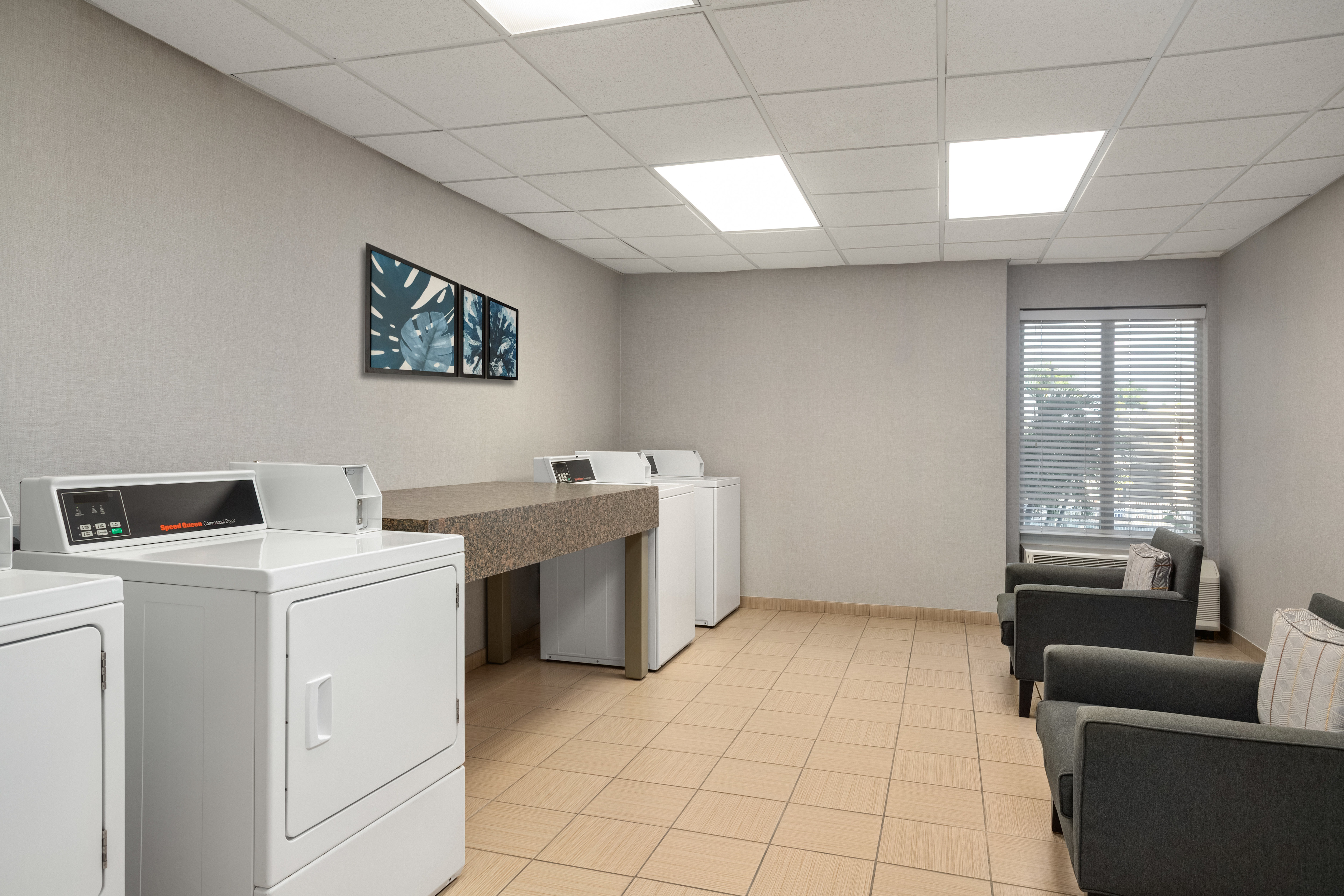 Convenient on-site laundry facilities for guest use 
