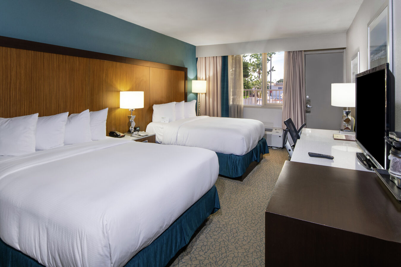 Two Queen Guest Room with Two Beds and HDTV