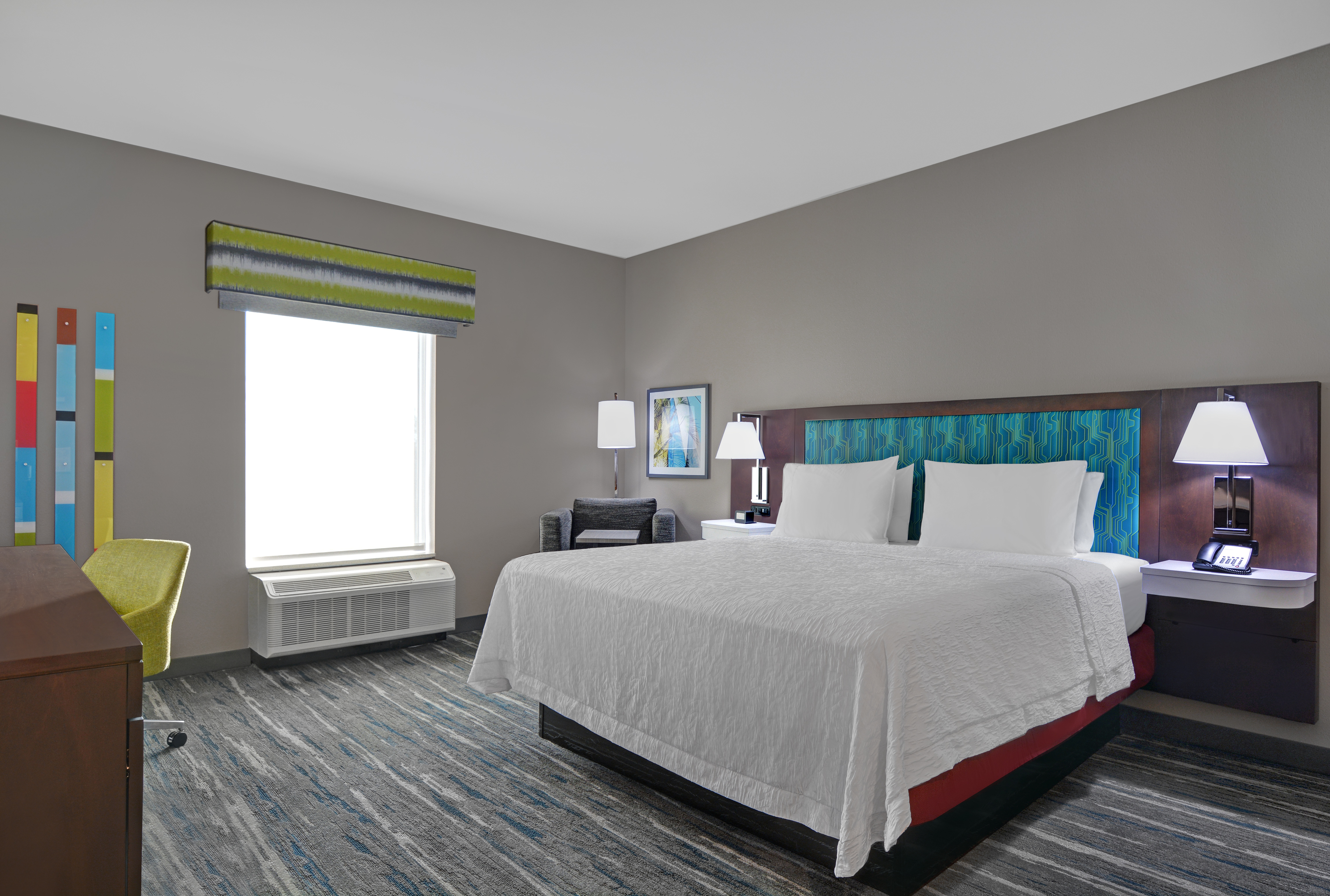 Guest bedroom with work desk
