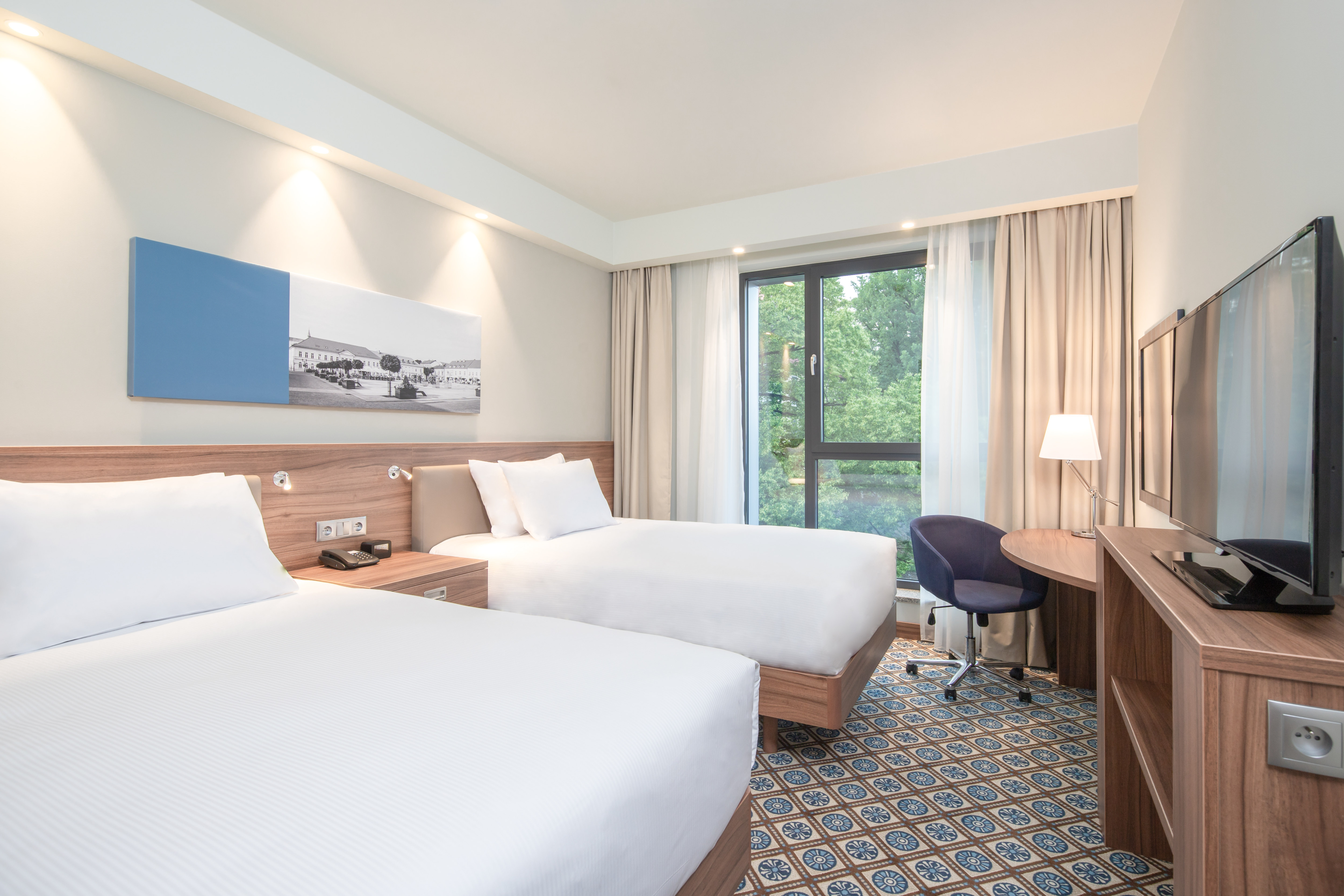 two twin beds