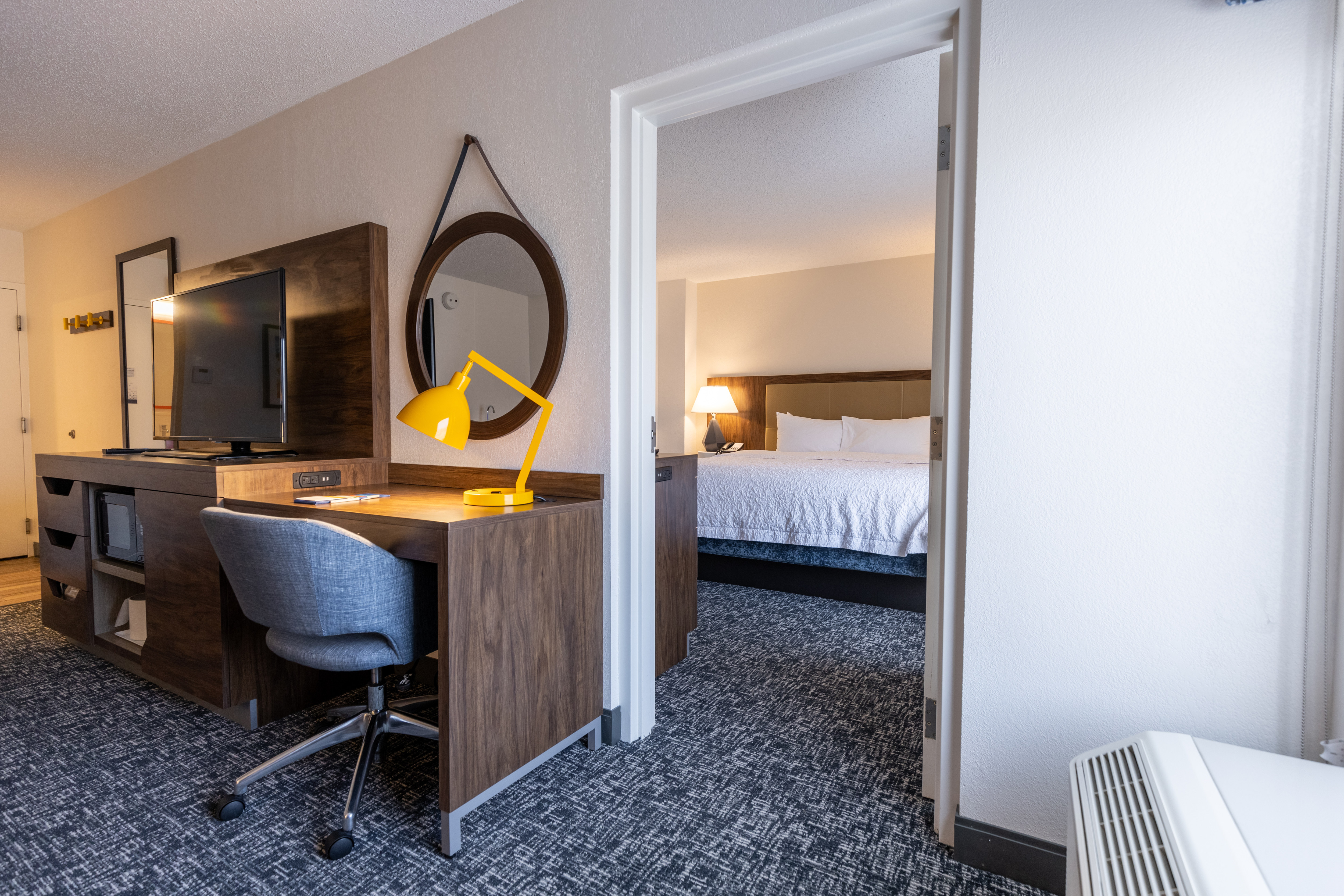Two Room Suite with Desk and Bed