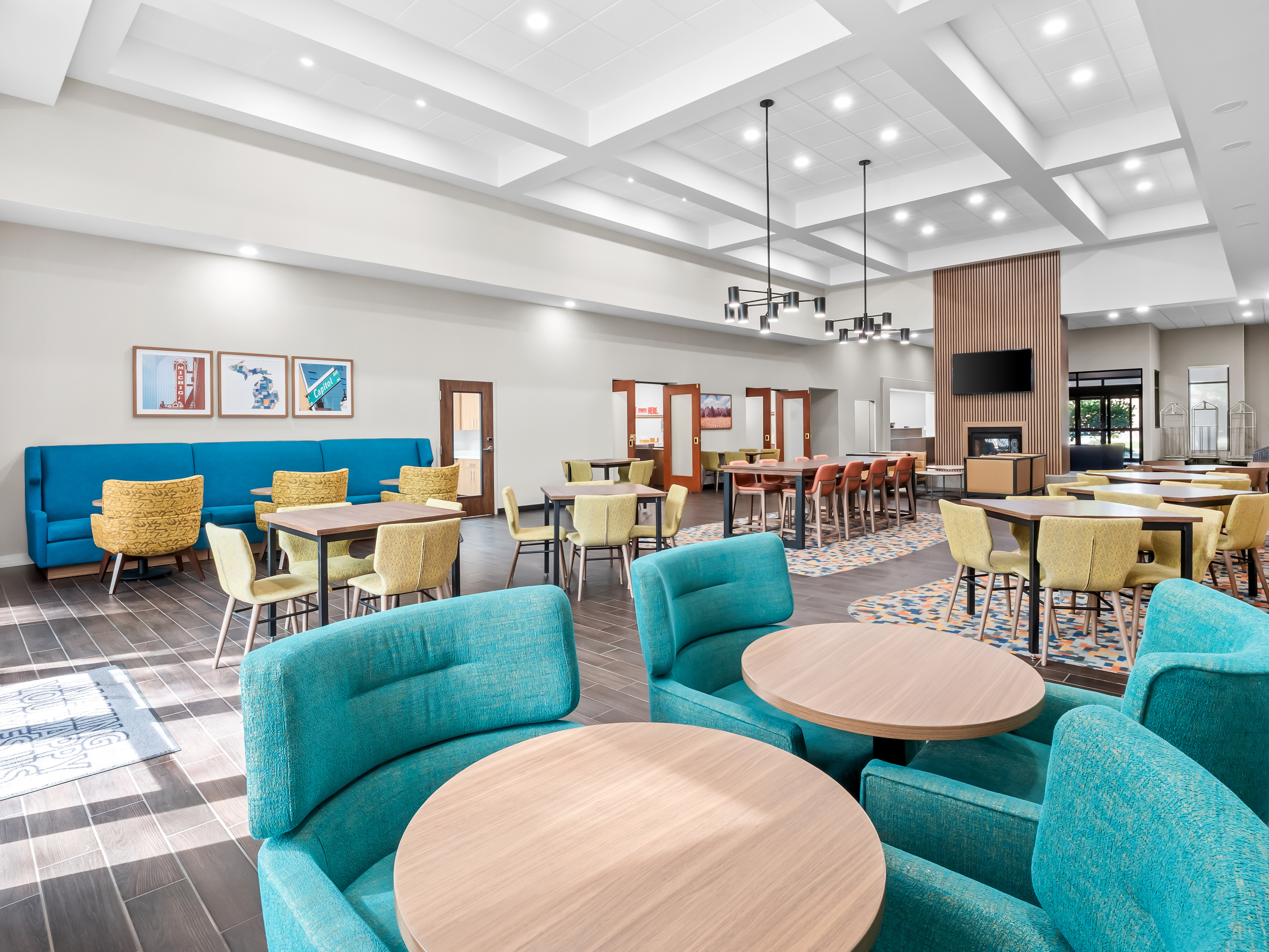 lobby with many seating areas