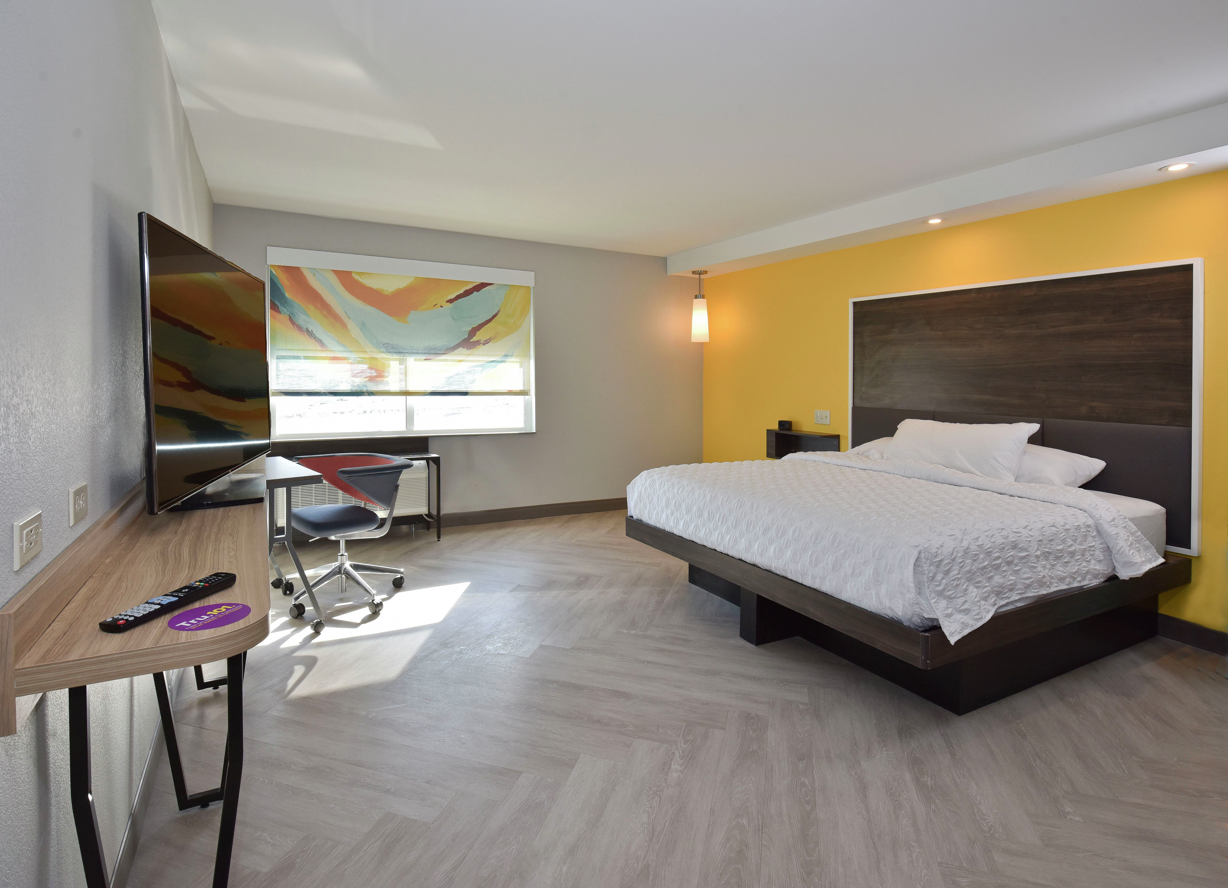 King Guest Room with TV and desk