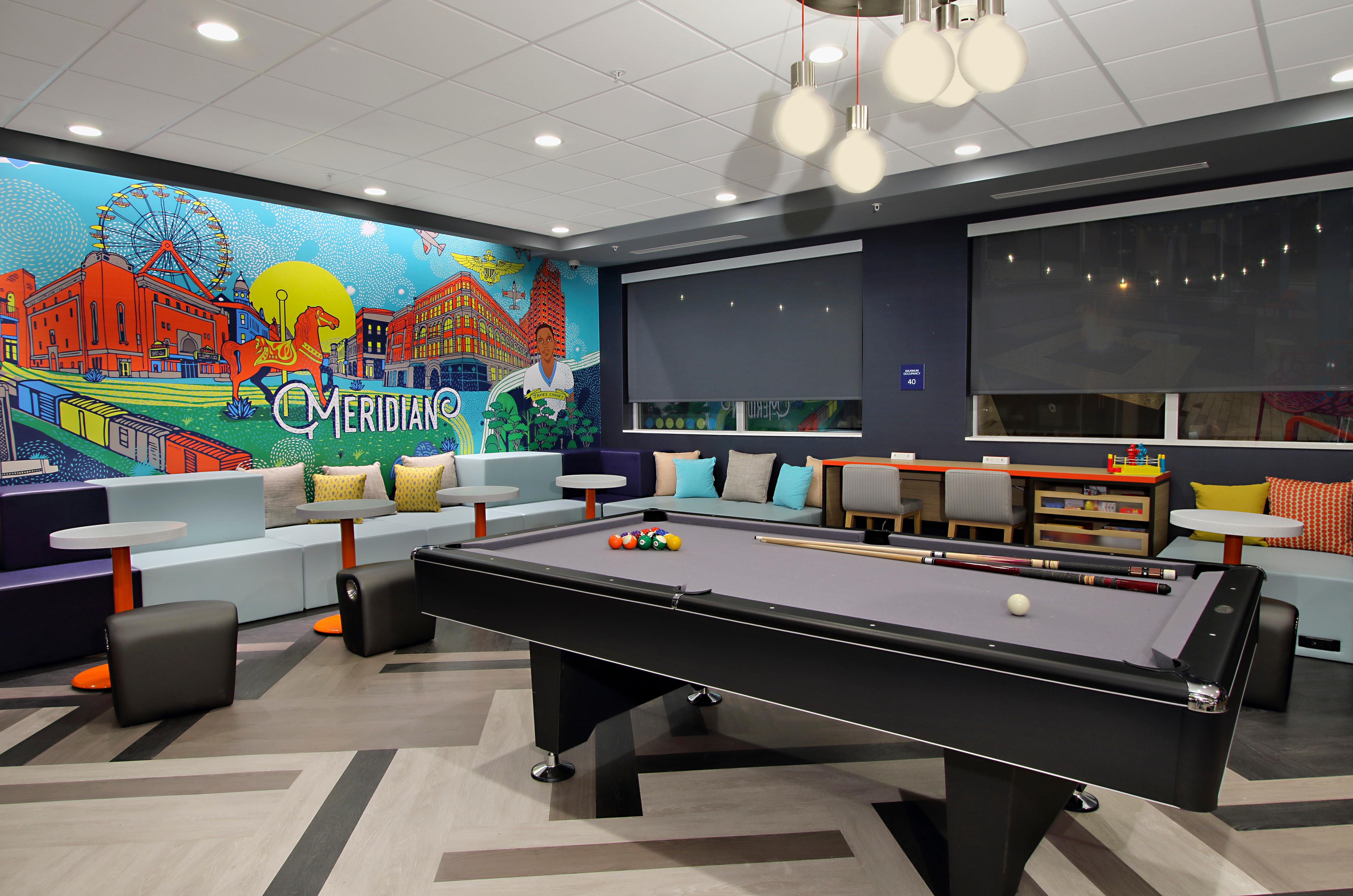 Pool Table  in Lobby Game Area