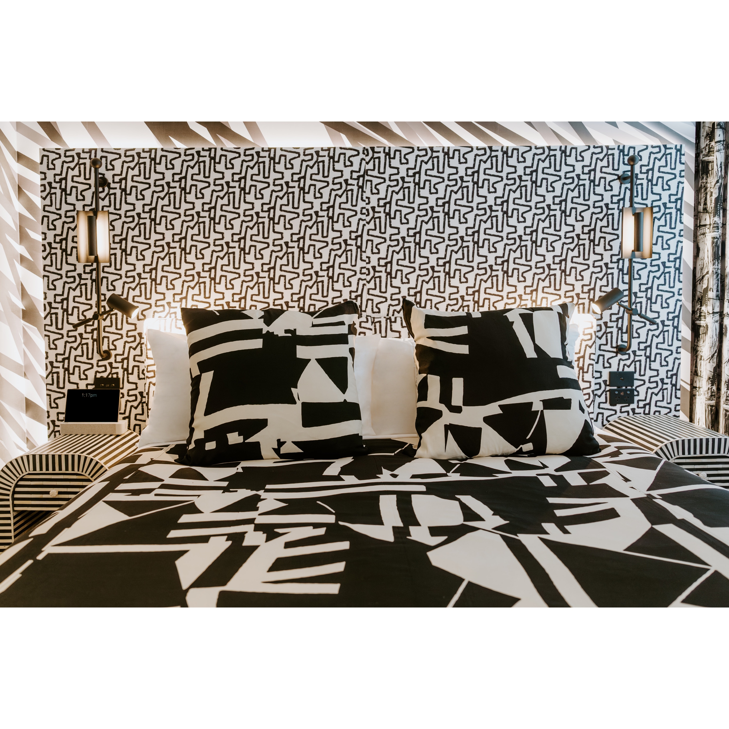 Black and white pillows