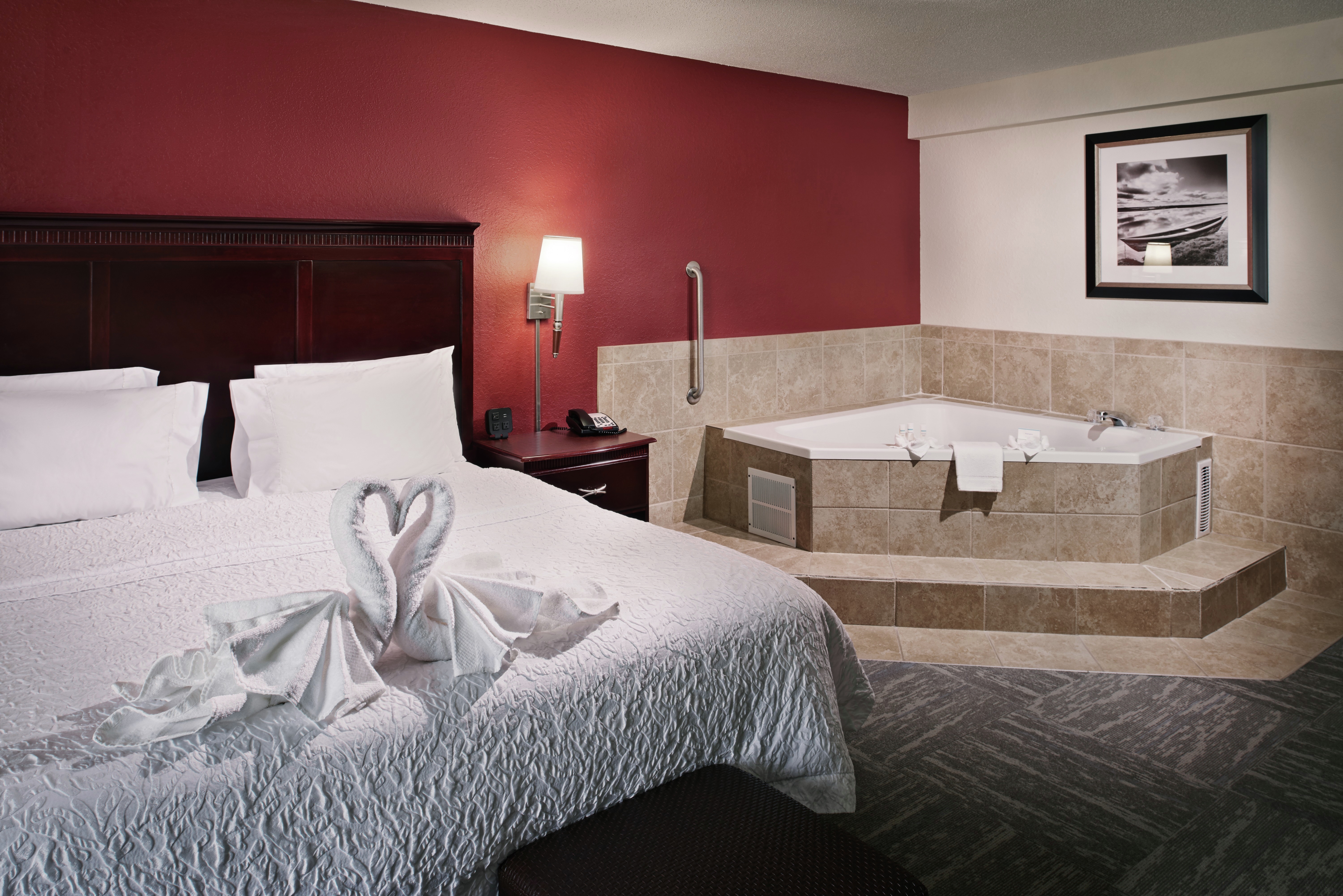 One King Bed Guest Bedroom with Whirlpool