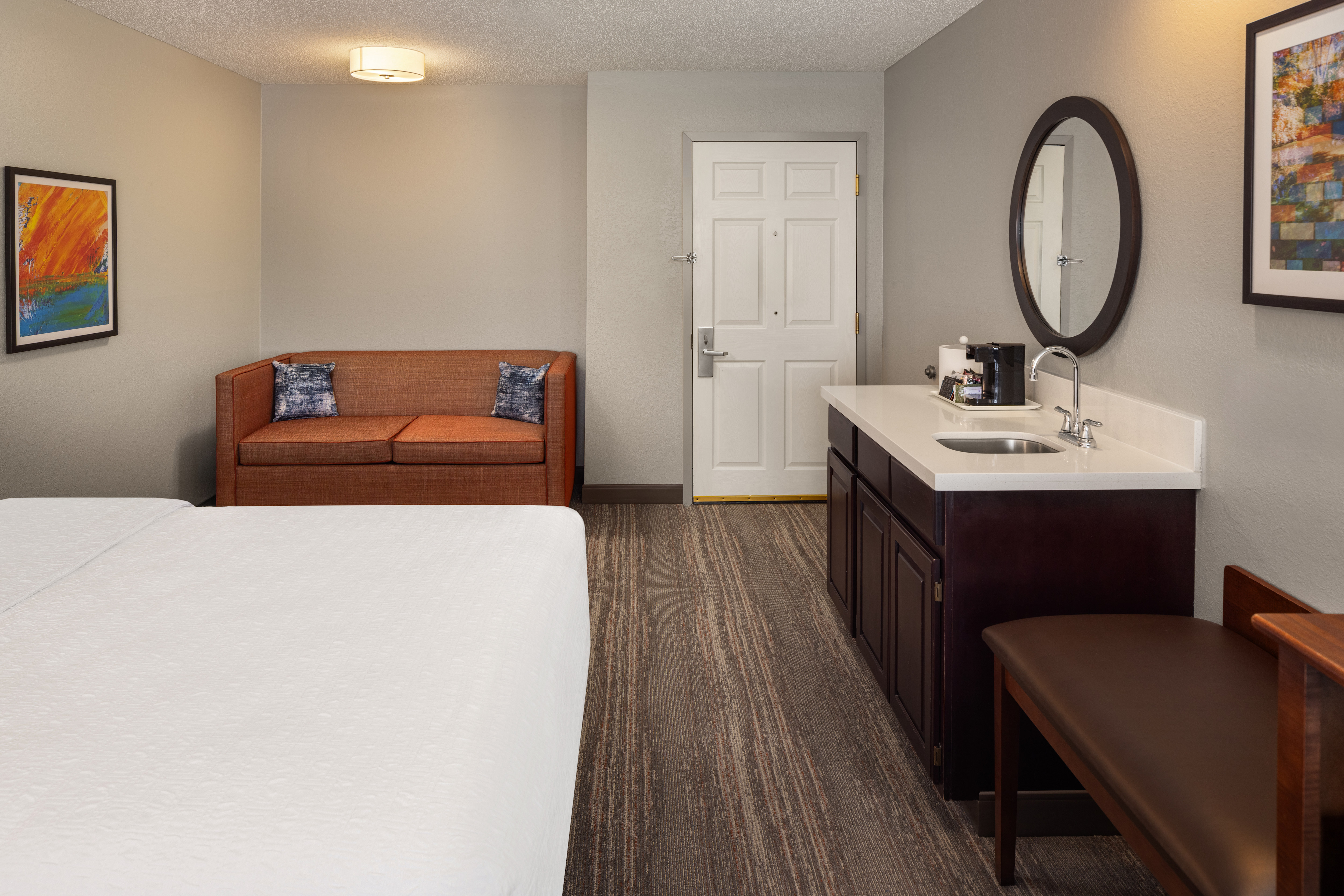 Bed and wetbar