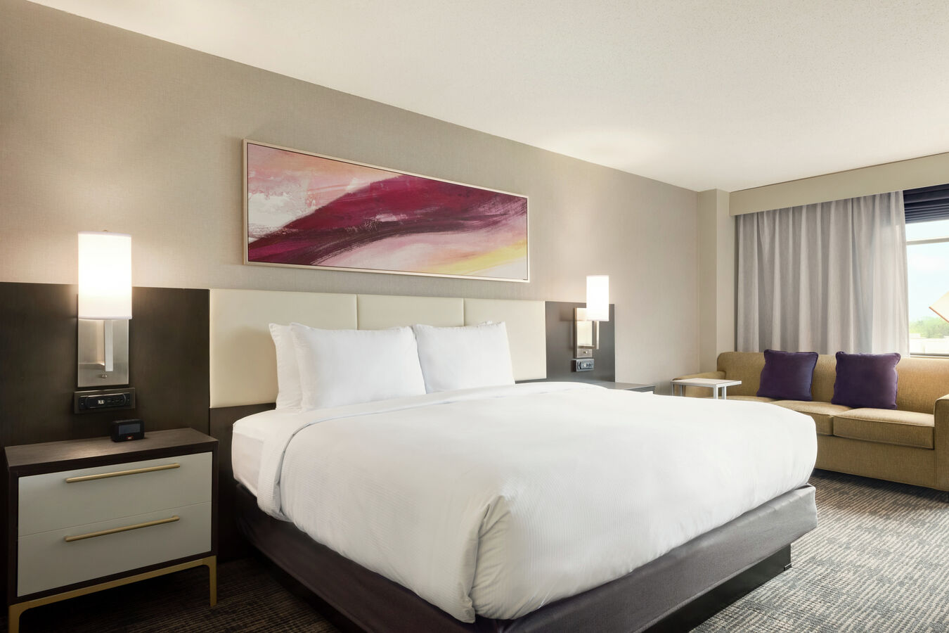 King Guestroom with Bed and Sofa