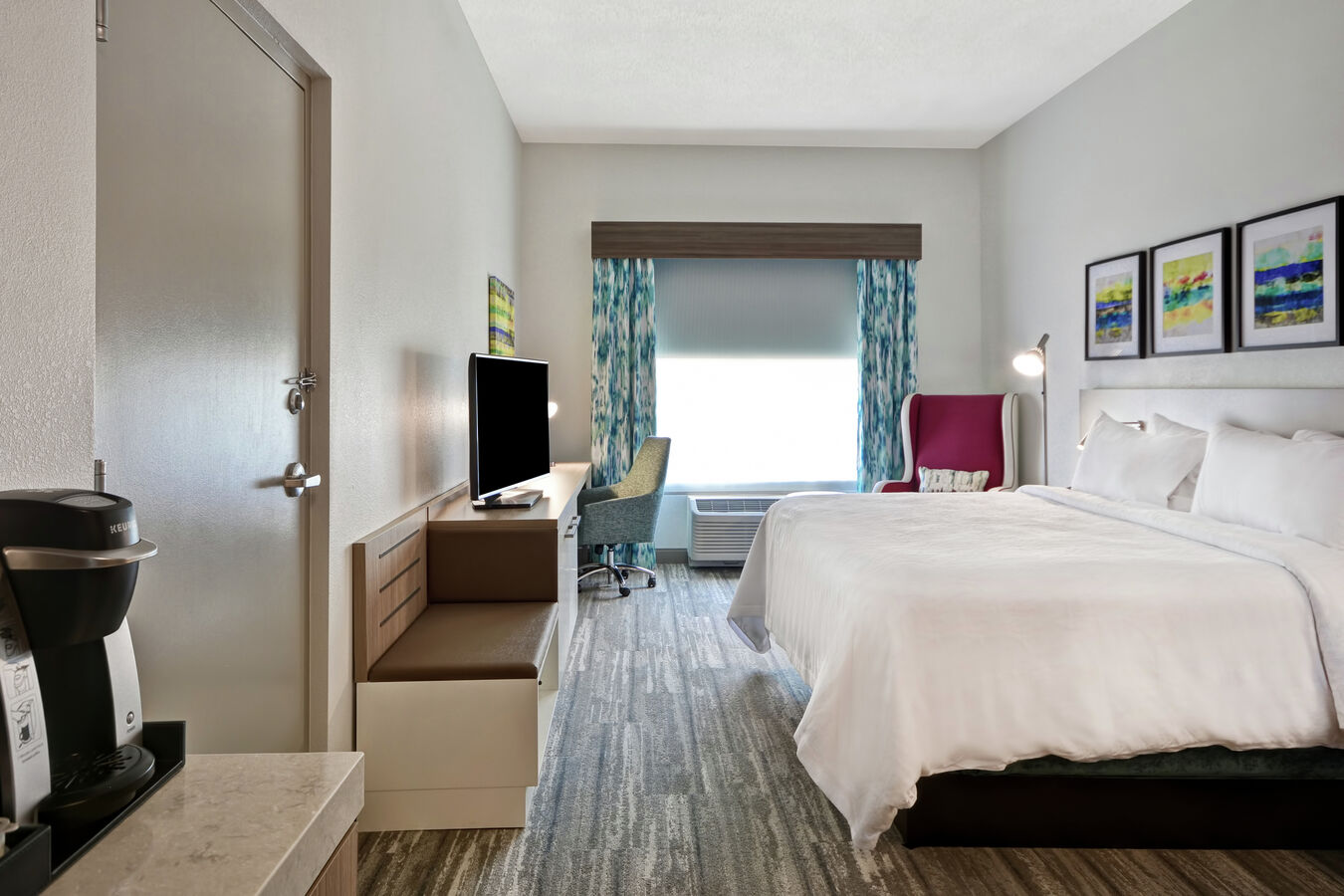 King Guest Room With HDTV