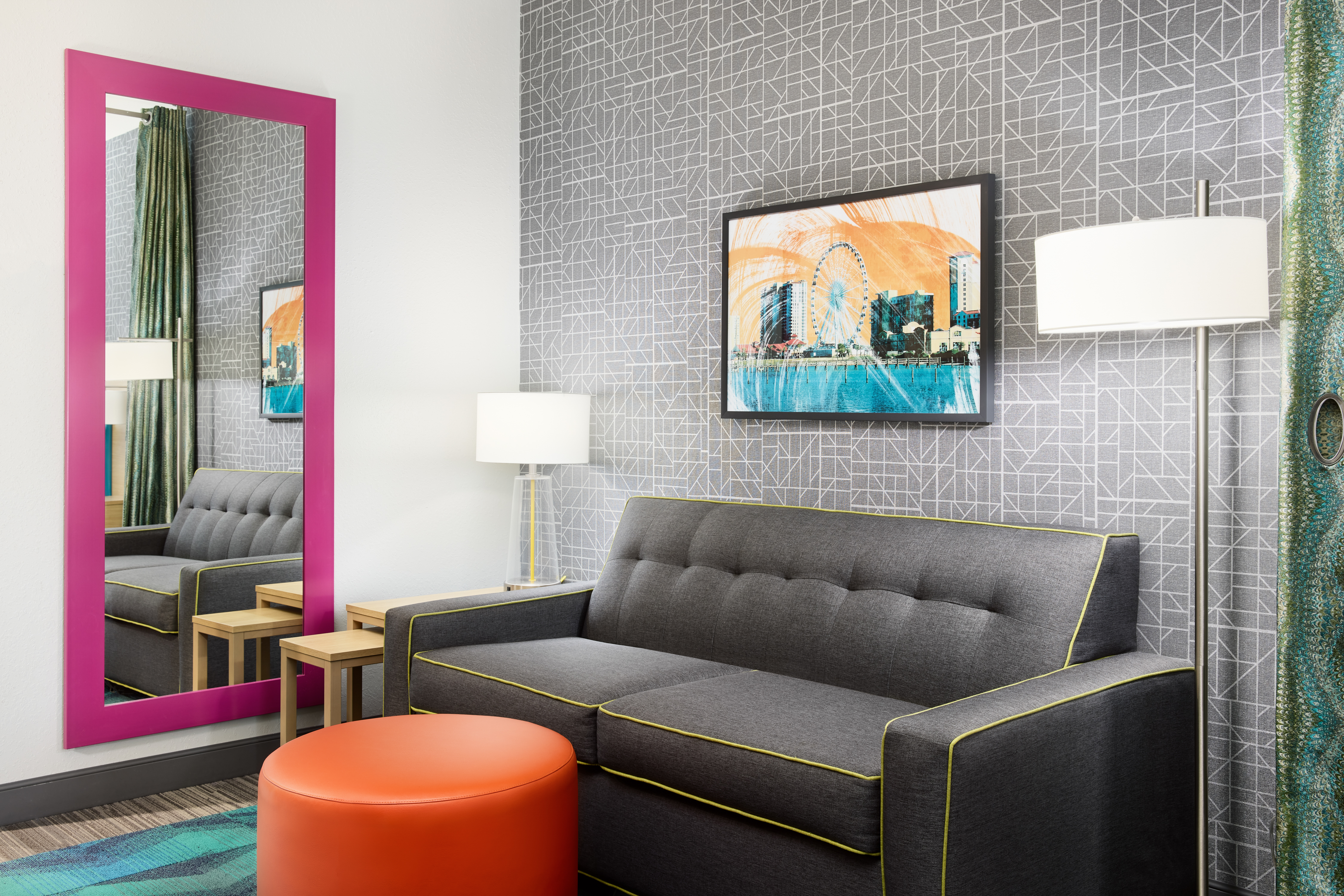 Roomy lounge area