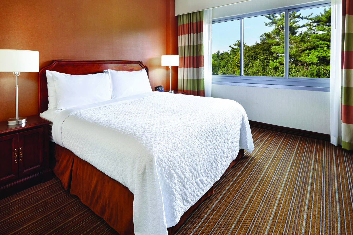Two-Room Premium Suite Bedroom With King Bed and Outside View