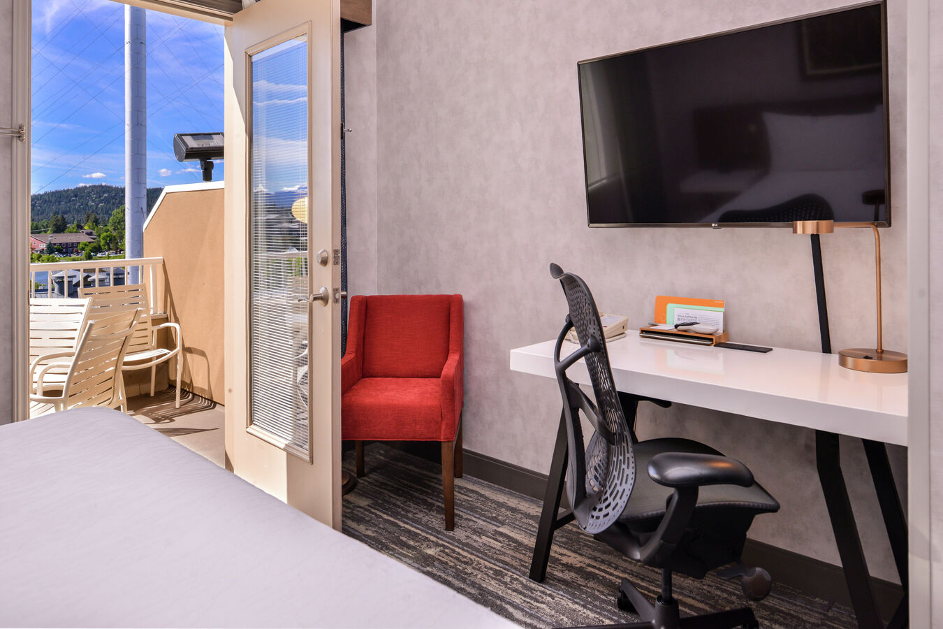 King Suite with One Queen Bed Loft Balcony