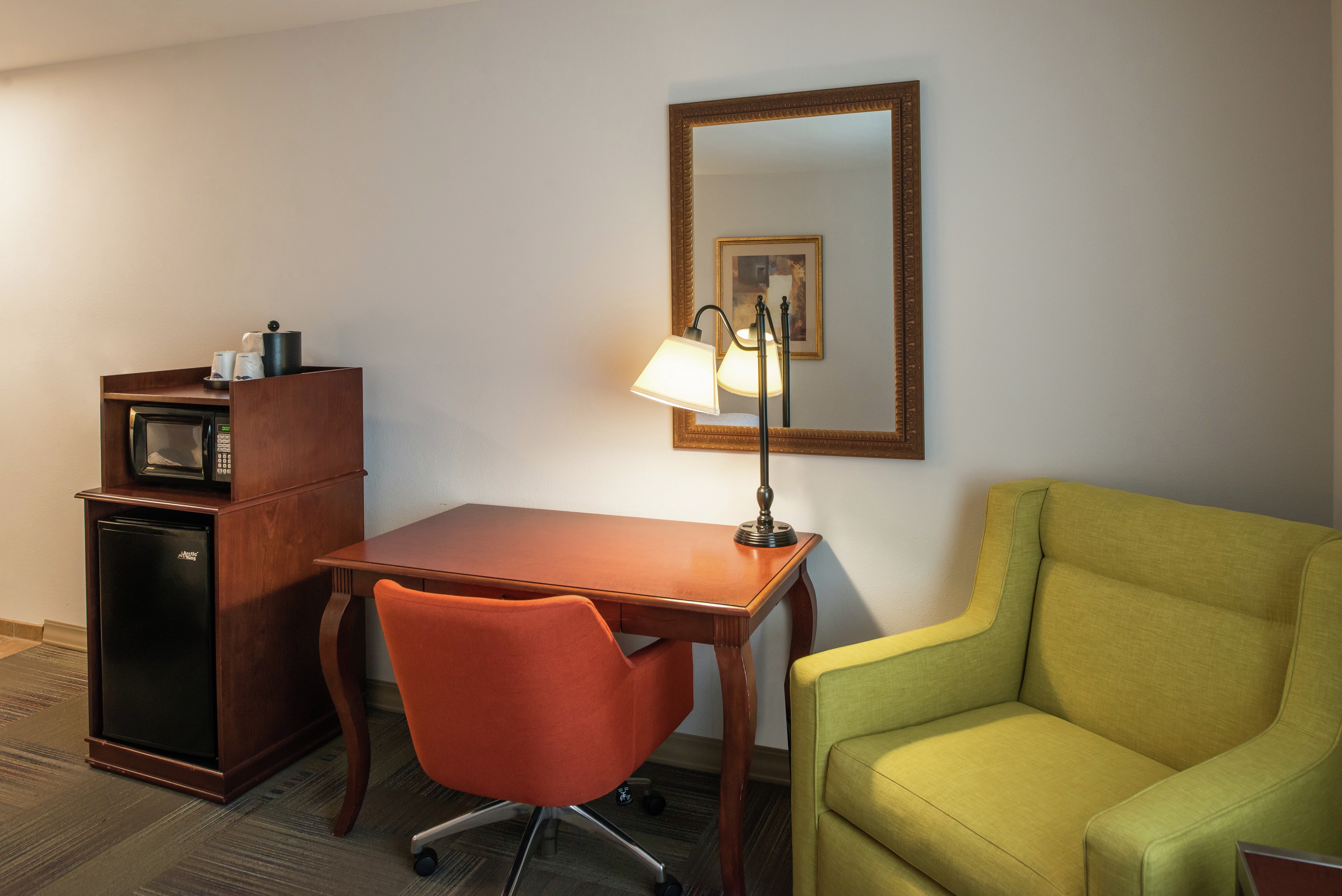 King Guest Room Work Desk and Sitting Area