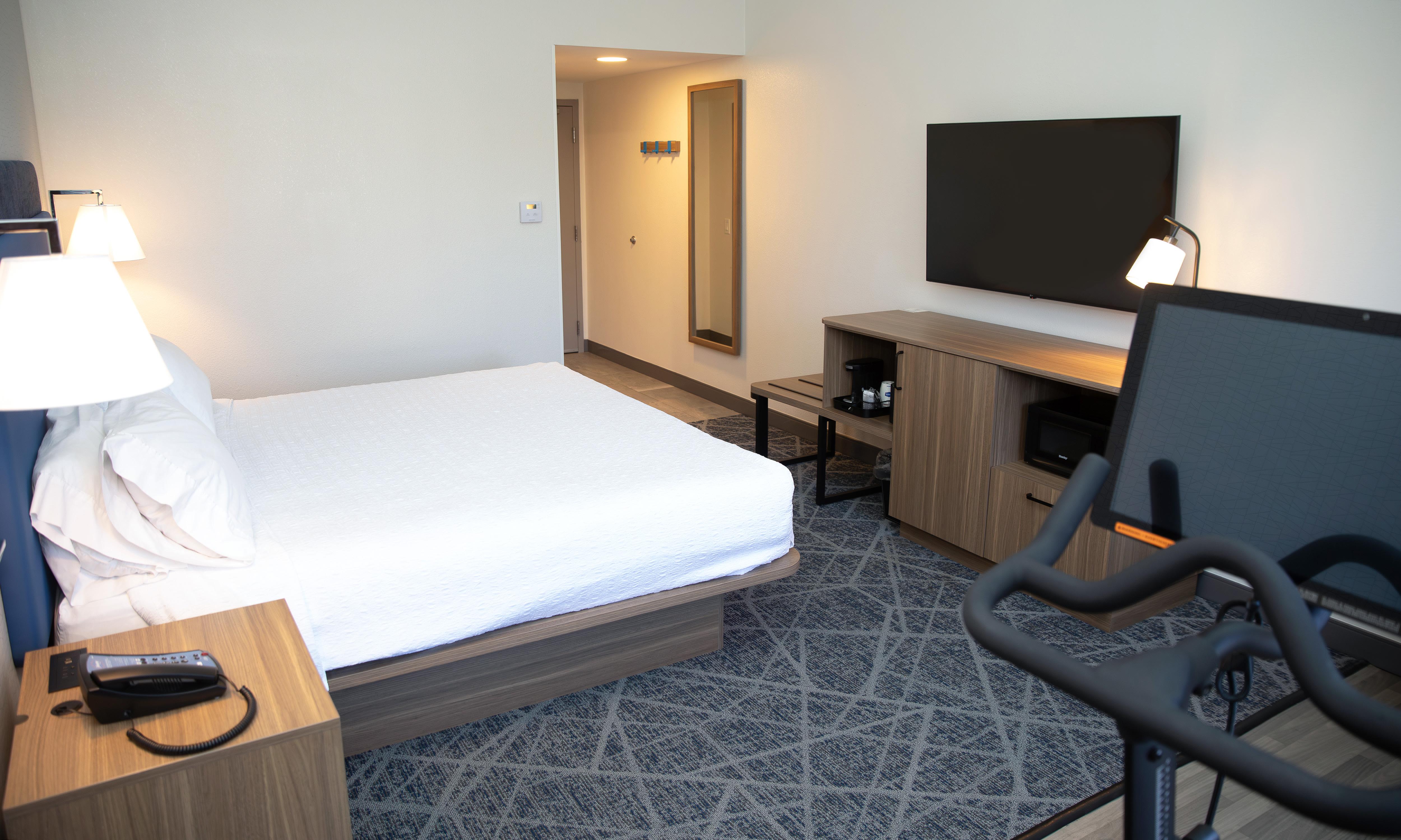 King Guest Room with Peloton Bike