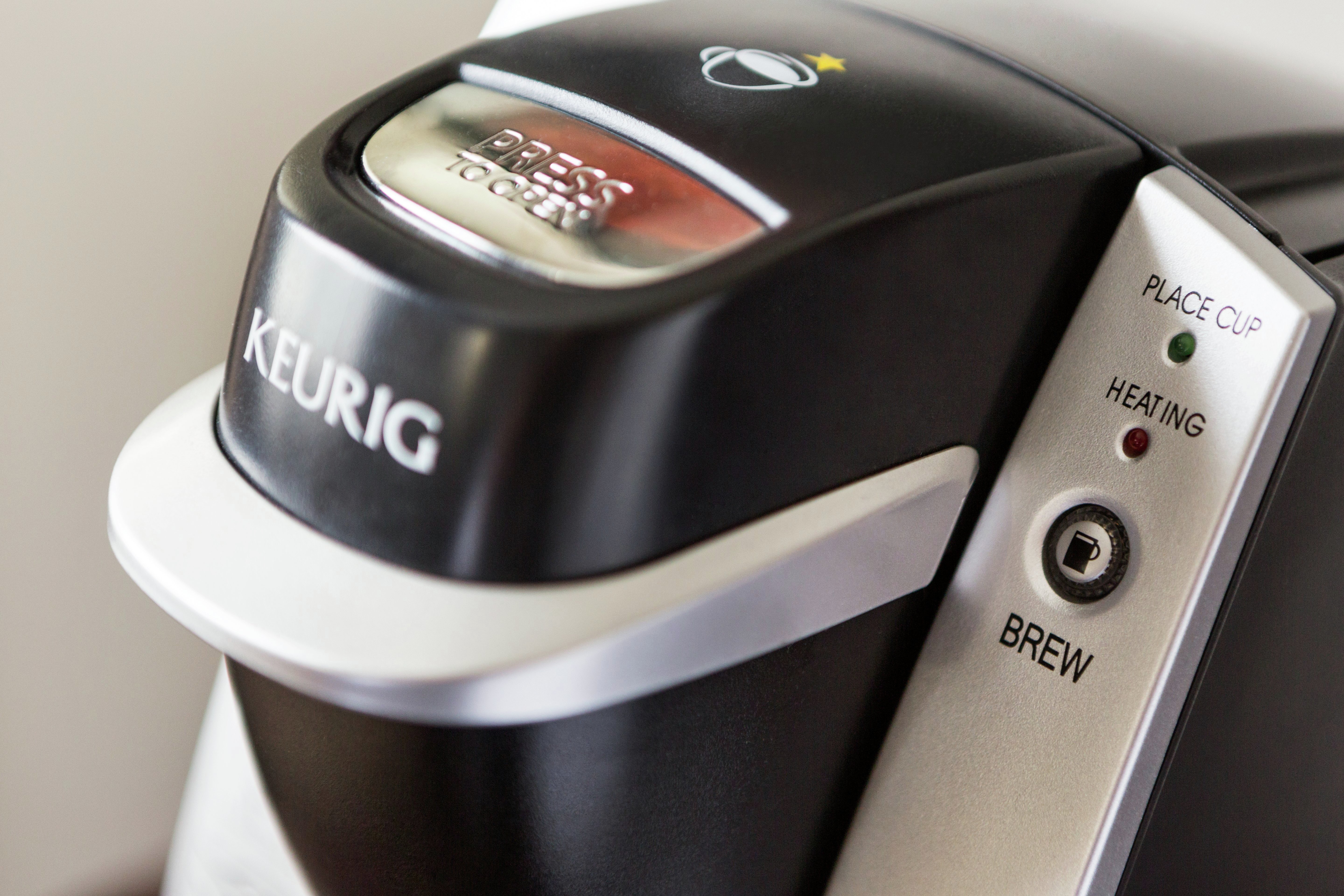 Close Up of Keurig Coffee Maker